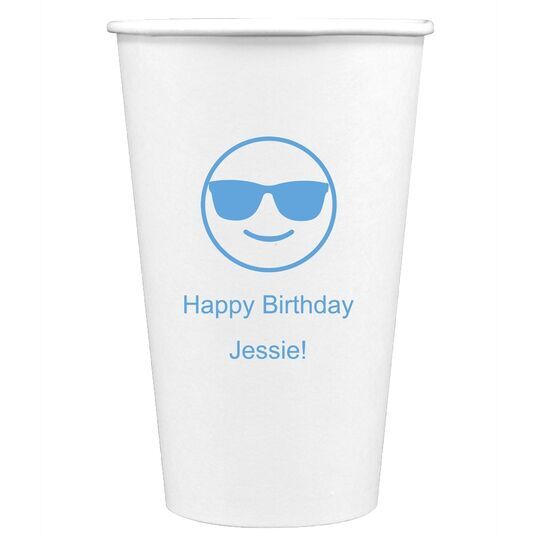 Sunglasses Emoji Paper Coffee Cups